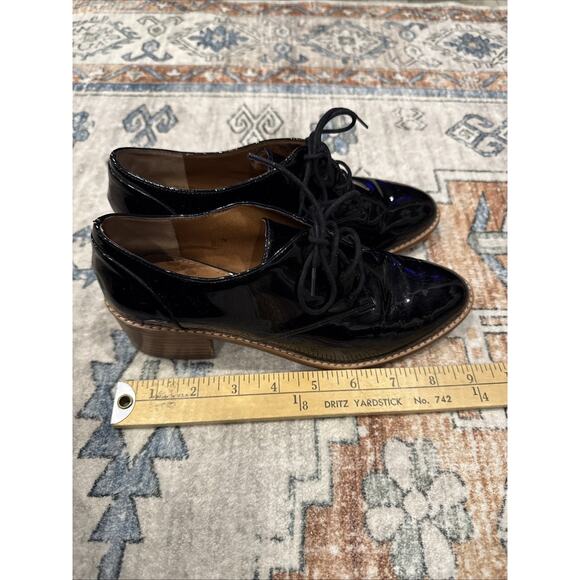 louise et cie shoes Oxfords Black Shinny Patten Leather Size 5.5 - Picture 9 of 10